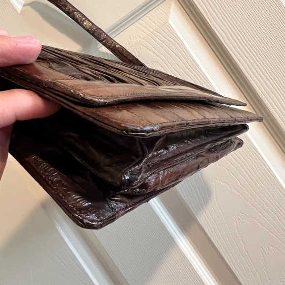 Eel Skin Crossbody Convertible Clutch - Picture 5 of 7